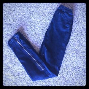 BCBGmaxazria “jeggings” with zippers at the ankles